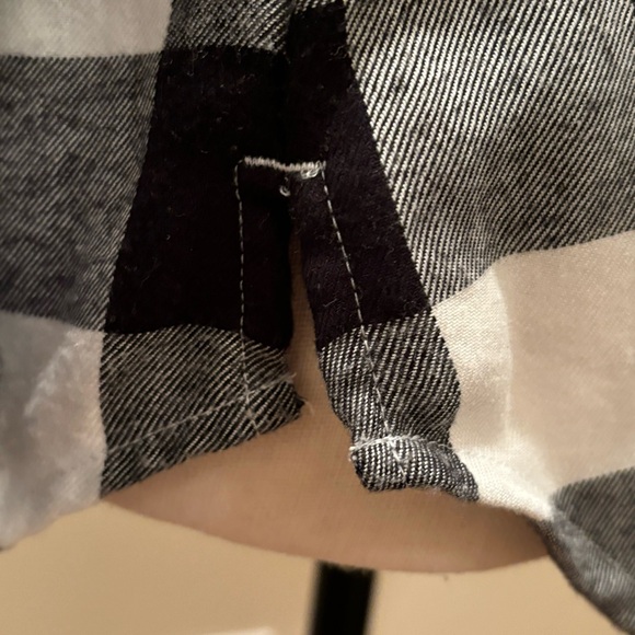 Abercrombie & Fitch Black Plaid Flannel Long Sleeve Button Down Shirt Sz Sm - Picture 6 of 8
